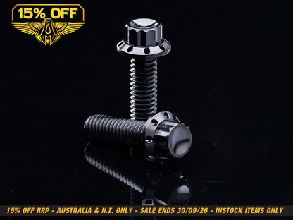 Titanium 12-Point Transmission Side Cover Bolt Kit - Black. Fits Touring 2007-2023, Softail 2007-2024 & Dyna 2006-2017