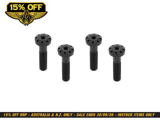 Titanium Holeshot Shock Absorber Bolt Kit - Black. Fits Touring 1999up