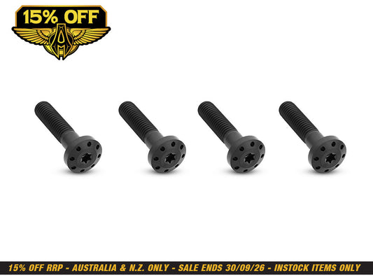Titanium Holeshot Shock Absorber Bolt Kit - Black. Fits Touring 1999up