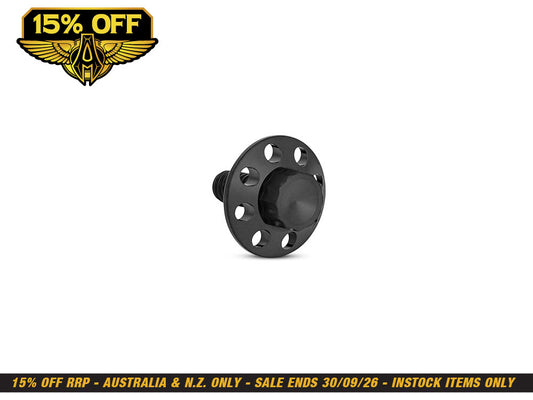 Titanium 12-Point 1/4in.-20 Seat Mount Screw - Black. Fits H-D 1996up