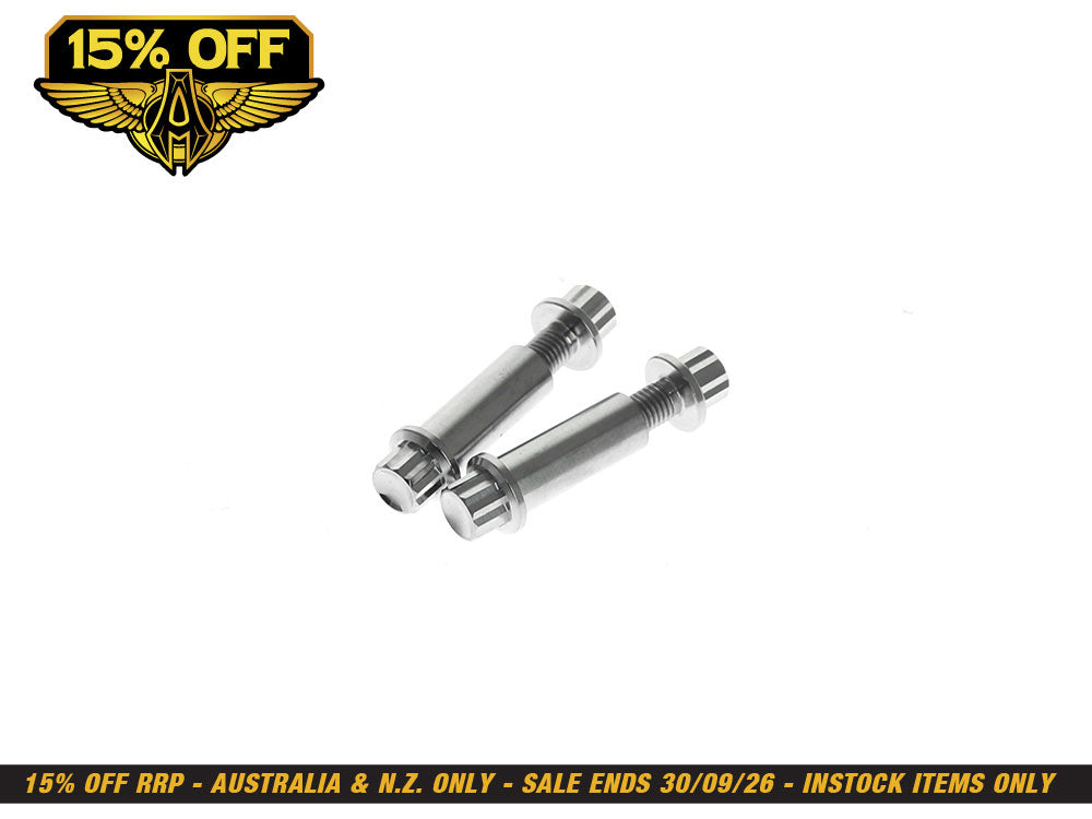 Titanium 12-Point Footpeg Mounting Hardware - Polished. Fits H-D Male Mount Footpegs