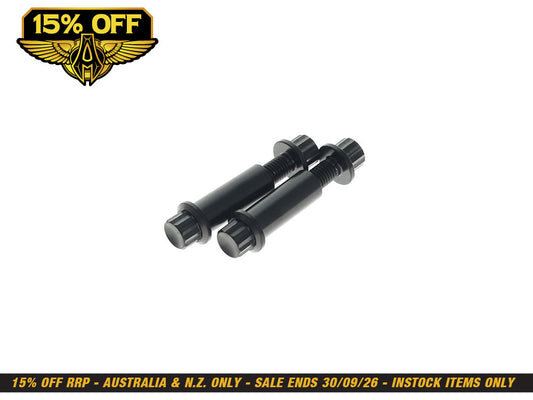 Titanium 12-Point Footpeg Mounting Hardware - Black. Fits H-D Male Mount Footpegs