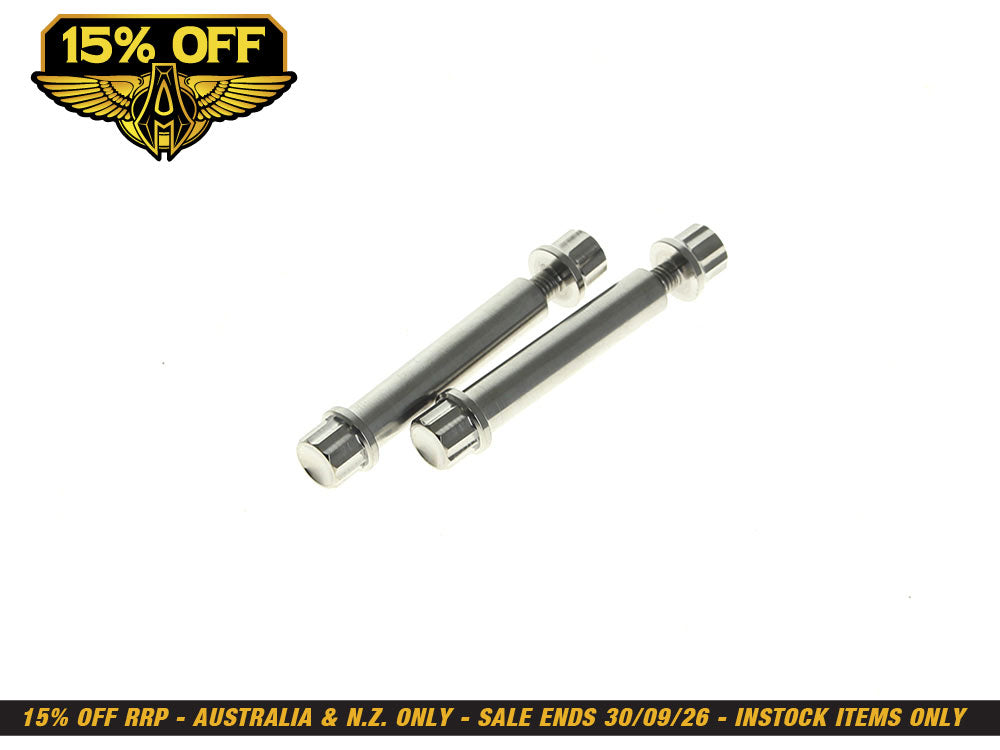 Titanium 12-Point Footpeg Mounting Hardware - Polished. Fits Softail 2018up & Sportster S 2021up