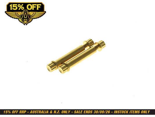 Titanium 12-Point Footpeg Mounting Hardware - Gold. Fits Softail 2018up & Sportster S 2021up