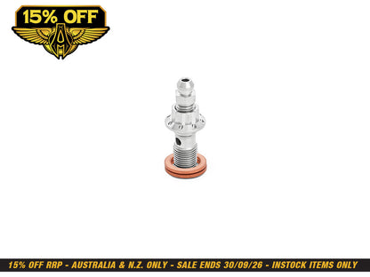 Titanium 12-Point 10mm M10 x 1.00 Banjo Bolt with Bleeder - Polished