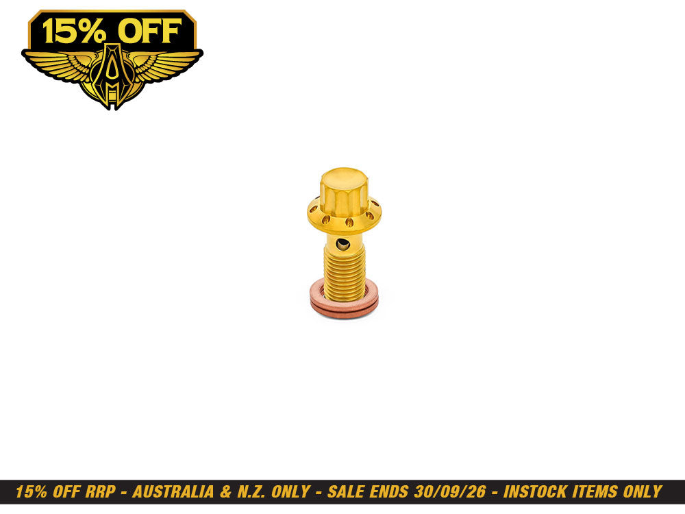 Titanium 12-Point 3/8in. Banjo Bolt - Gold