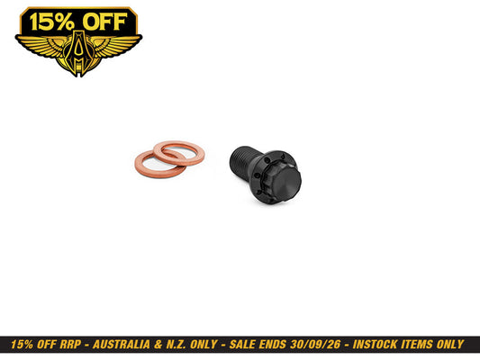 Titanium 12-Point 10mm M10 x 1.00 Banjo Bolt - Black