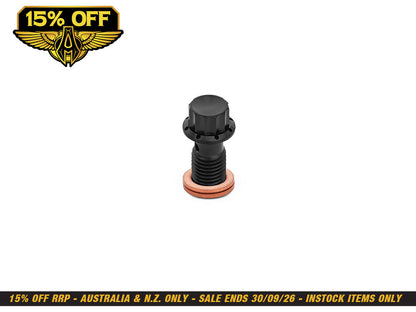Titanium 12-Point 12mm M12 x 1.50 Banjo Bolt - Black