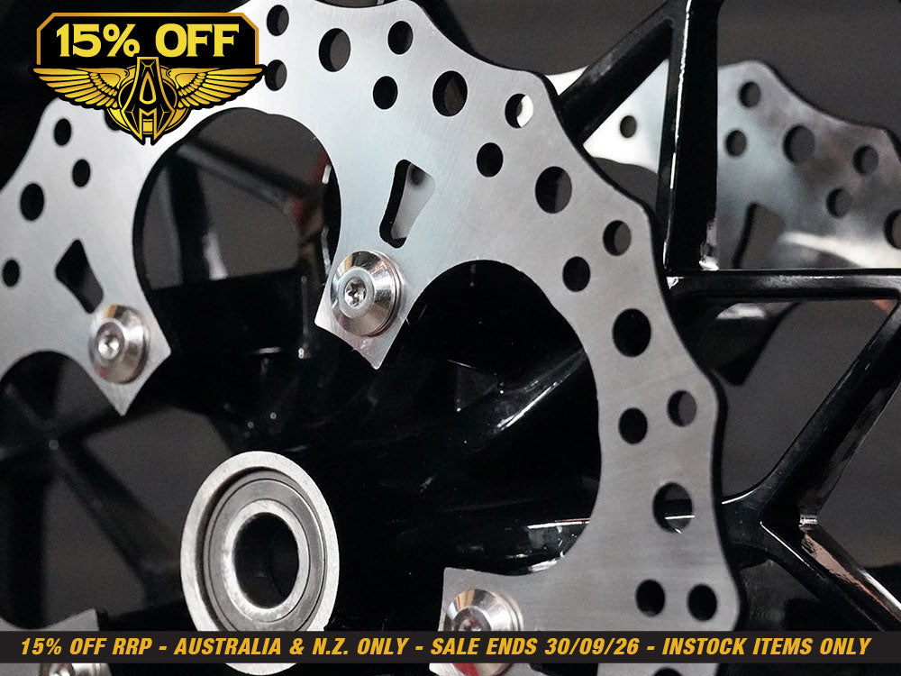 Forged Front Brake Rotor Bolts - Stainless. Fits Most Touring 2014-2024 with Spoke Mounted Disc
