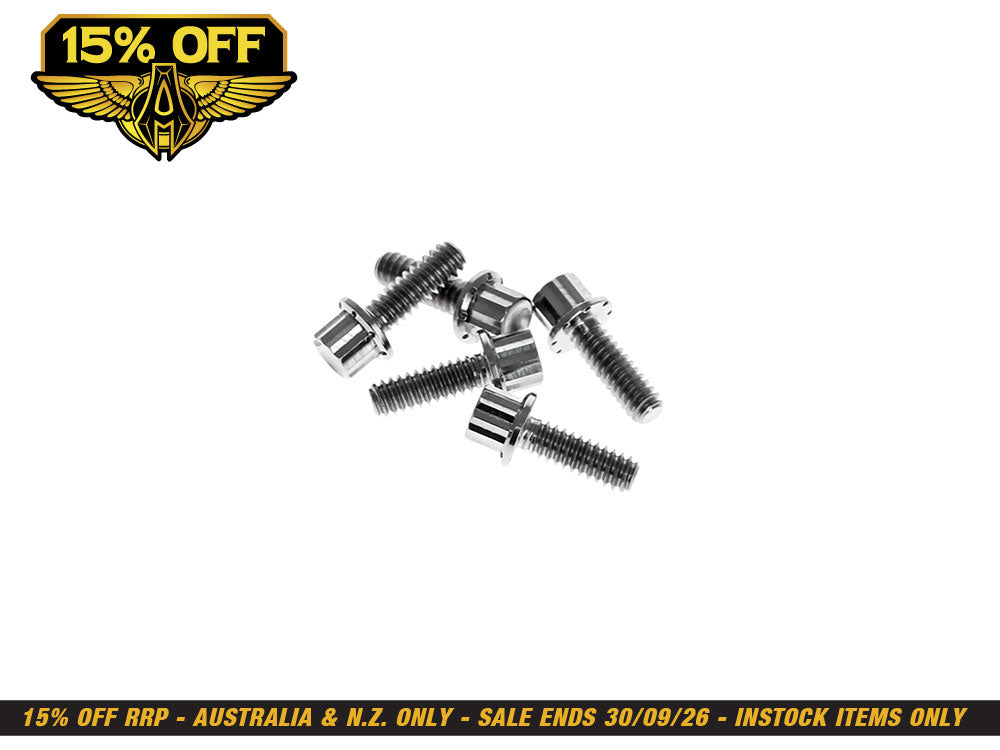 Titanium 12-Point Derby Cover Bolt Kit - Polished. Fits Softail 2018up