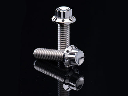 Titanium 12-Point Primary Cover Bolt Kit - Polished. Fits Softail 2007-2017 Non-240 Tyre Models & Touring 2017up