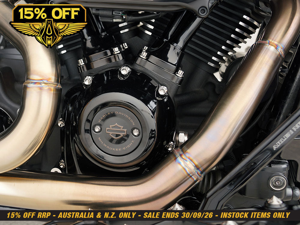 Titanium 12-Point Cam Cover Bolt Kit - Polished. Fits Most Touring 2017-2024 & Softail 2018-2024