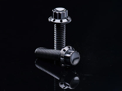Titanium 12-Point Tappet Cover Bolt Kit - Black. Fits Softail 2000up, Touring 1999up & Dyna 1999-2017