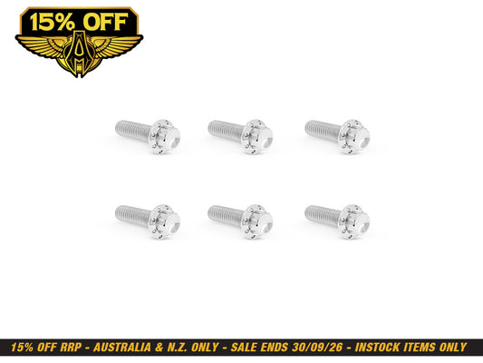 Titanium 12-Point Transmission Top Cover Bolt Kit - Polished. Fits Softail 2007-2024, Most Touring 2007-2024 & Dyna 2006-2017
