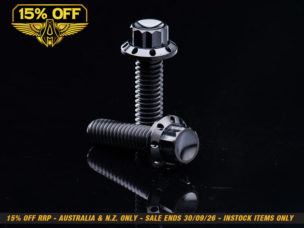 Titanium 12-Point Transmission Top Cover Bolt Kit - Black. Fits Softail 2007-2024, Most Touring 2007-2024 & Dyna 2006-2017