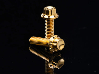 Titanium 12-Point Transmission Top Cover Bolt Kit - Gold. Fits Softail 2007-2024, Most Touring 2007-2024 & Dyna 2006-2017