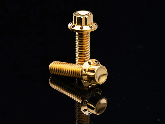 Titanium 12-Point Transmission Top Cover Bolt Kit - Gold. Fits Softail 2007-2024, Most Touring 2007-2024 & Dyna 2006-2017