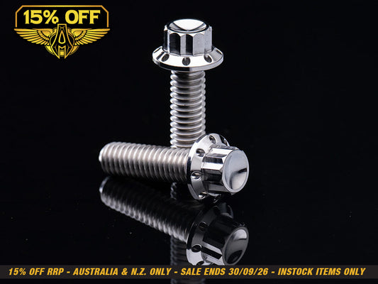 Titanium 12-Point Transmission Top Cover Bolt Kit or Clutch & Brake Perch Bolt Kit - Polished. Fits CVO Touring 2023up, Street Glide & Road Glide 2024up, Touring 2025up & Softail 2025up