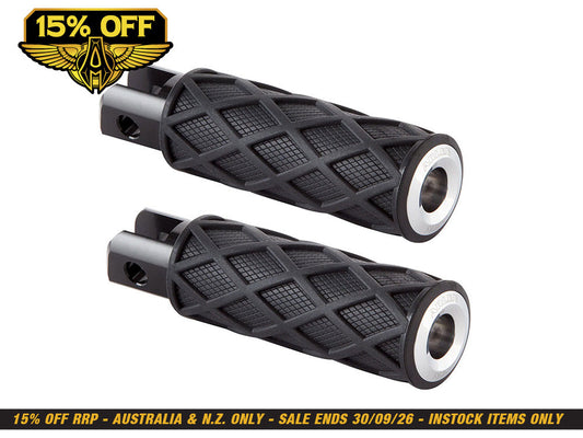 Diamond Footpegs - Chrome. Fits Softail 2018up Front Rider