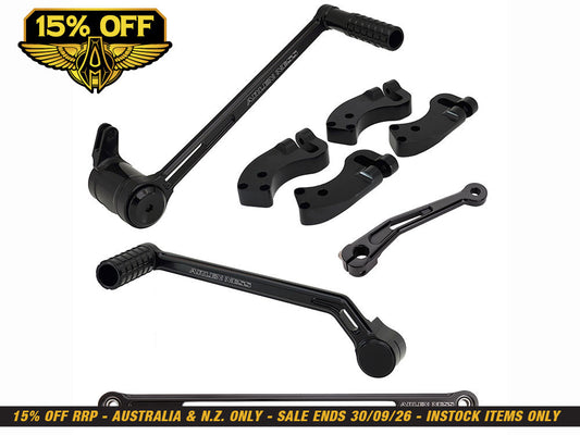 +3in. Extended Reach Foot Control Kit - Black. Fits Touring 2008up