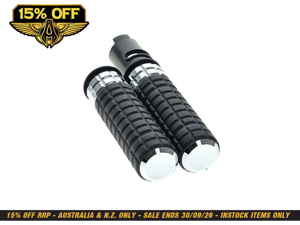 Speedliner Handgrips - Chrome. Fits CVO Touring 2023up, Street Glide & Road Glide 2024up, Touring 2025up & Softail 2025up