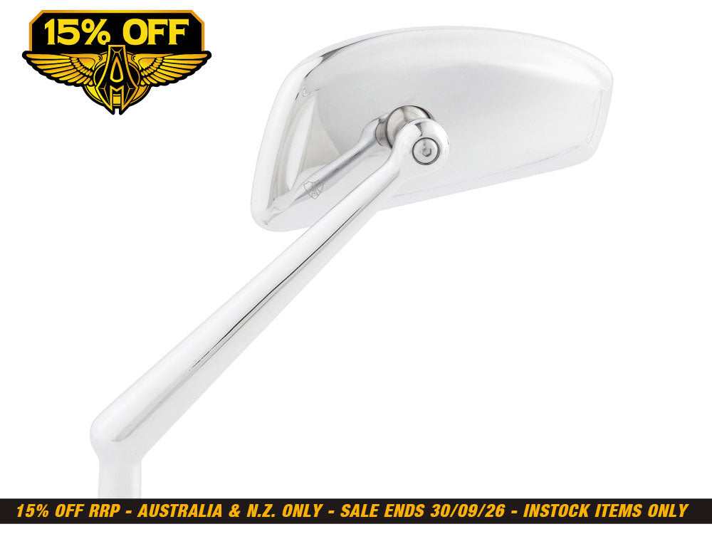 Tearchop Mirror - Chrome. Fits Left.