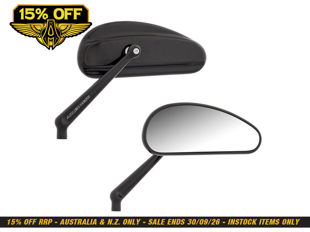 DownDraft Mirrors - Black. Left and Right Set.