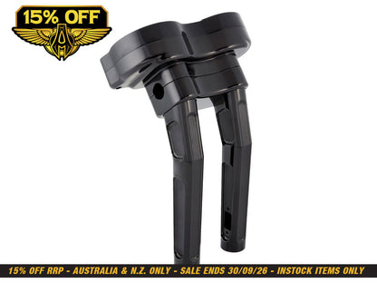10in. Method Kickback Risers & Gauge Bezel- Black. Fits Road Glide 2015-2023