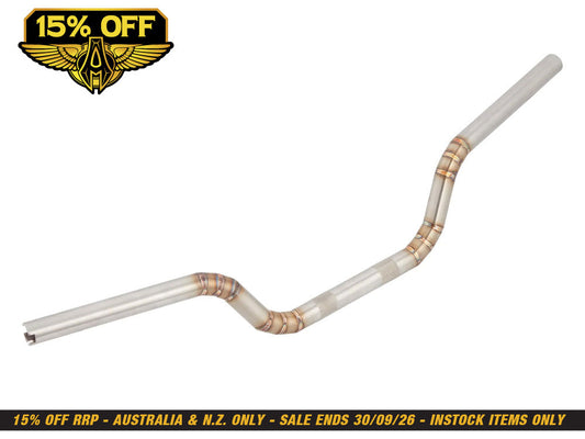 Welded Stainless MX Handlebar - Raw Stainless Steel