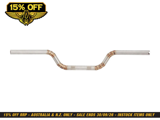 Welded Stainless MX Handlebar - Raw Stainless Steel