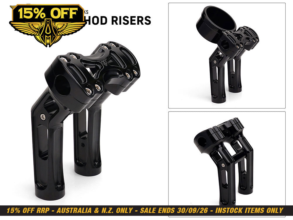 7in. Method Kickback Risers - Black. Fits 1in. Handlebar