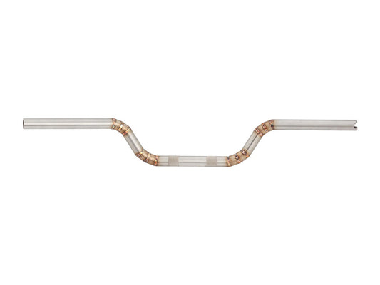 Welded Stainless MX Handlebar - Raw Stainless Steel. Fits CVO Touring 2023up, Street Glide & Road Glide 2024up, Touring 2025up & Softail 2025up