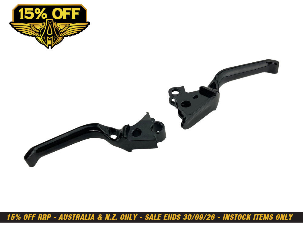 Method Levers - Black. Fits Touring 2017-2020 with Hydraulic Clutch.