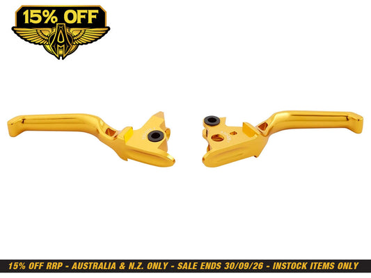 Method Levers - Gold. Fits Softail 2018-2024
