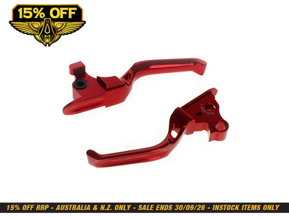 Method Levers - Red. Fits Softail 2018-2024