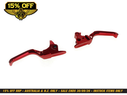 Method Levers - Red. Fits Softail 2018-2024