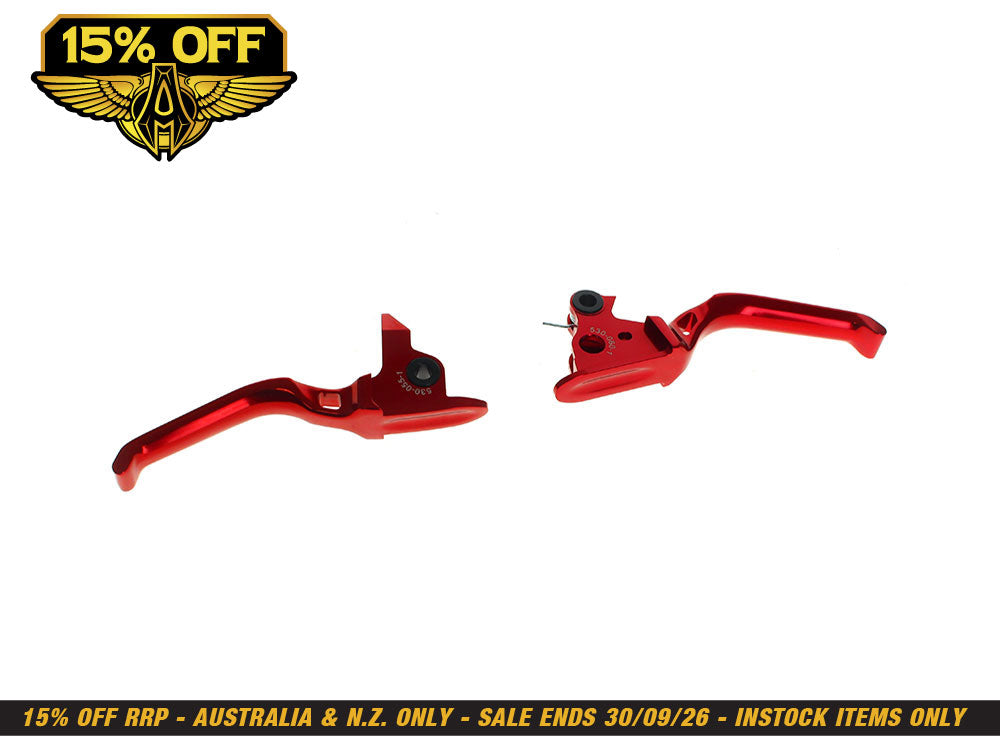 Method Levers - Red. Fits Touring Most 2021-2024 with Cable Clutch