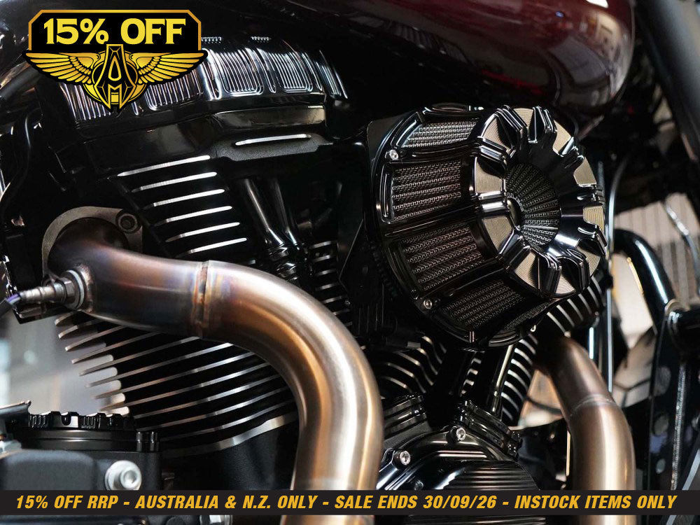 10-Gauge Air Cleaner Kit - Black. Fits Touring 2017-2024 & Softail 2018-2024