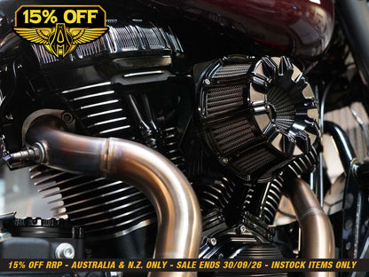10-Gauge Air Cleaner Kit - Black. Fits Touring 2017-2024 & Softail 2018-2024
