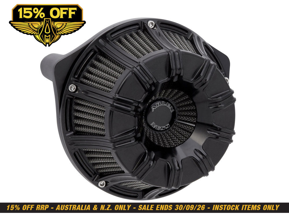 10-Gauge Air Cleaner Kit - Black. Fits Touring 2017-2024 & Softail 2018-2024