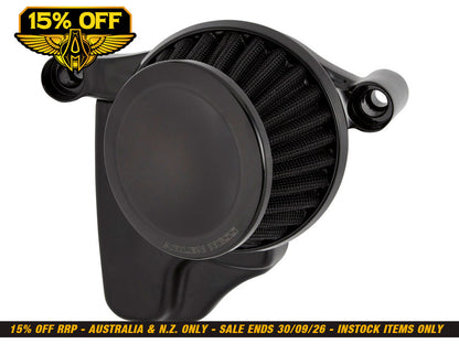Mini 22° Air Cleaner Kit - Black. Fits Touring 2017-2024 & Softail 2018-2024