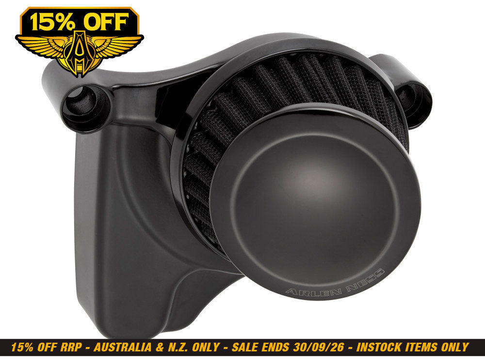 Mini 22° Air Cleaner Kit - Black. Fits Touring 2017-2024 & Softail 2018-2024