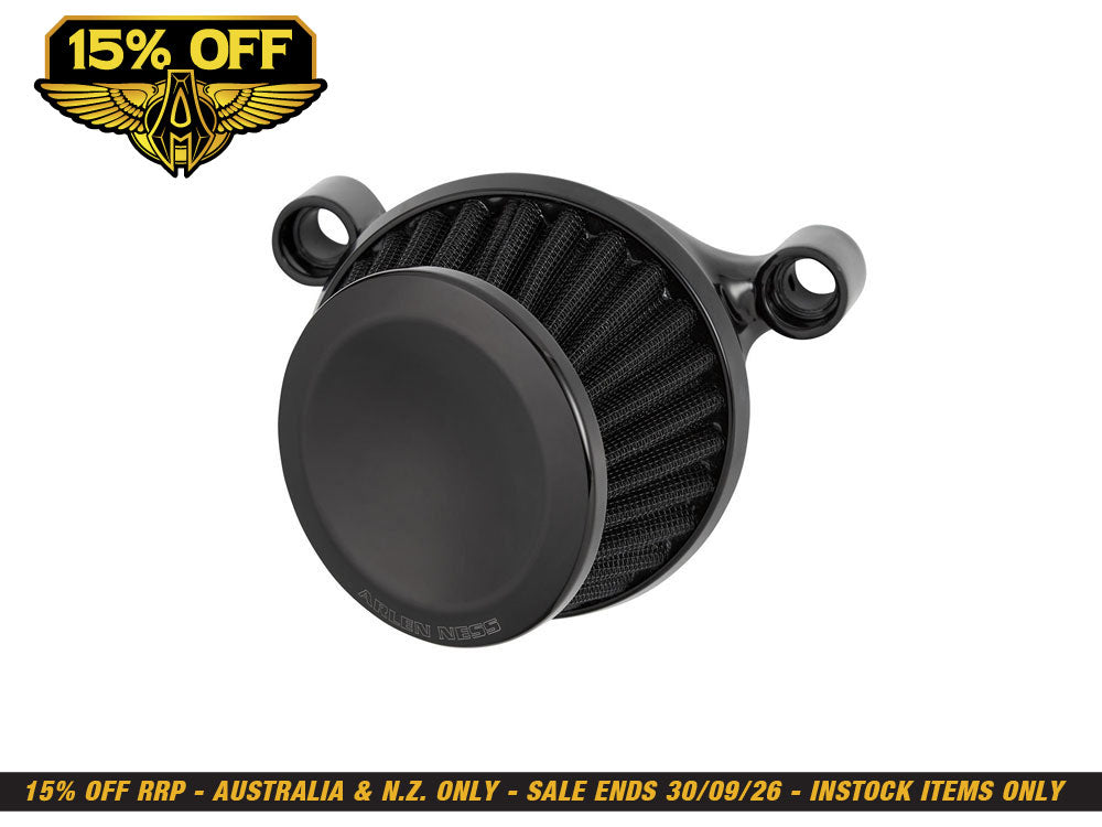Mini 22° Air Cleaner Kit - Black. Fits Sportster 1988-2021.