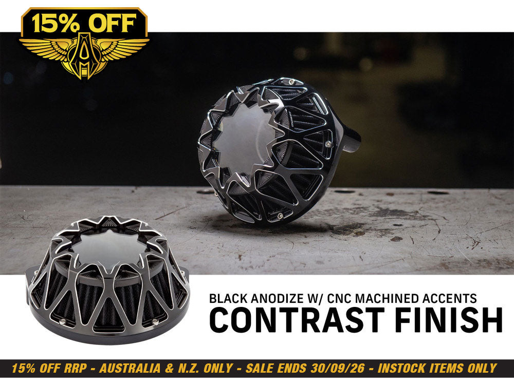 Crossfire Air Cleaner Kit - Contrast Cut. Fits Touring 2017-2024 & Softail 2018-2024
