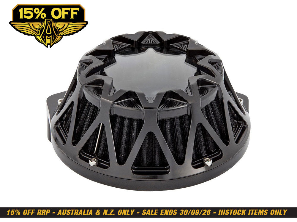 Crossfire Air Cleaner Kit - Black. Fits Touring 2017-2024 & Softail 2018-2024