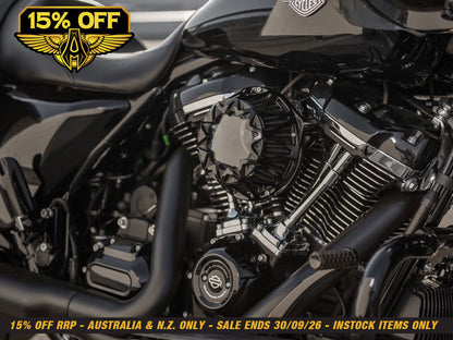 Crossfire Air Cleaner Kit - Black. Fits Touring 2017-2024 & Softail 2018-2024