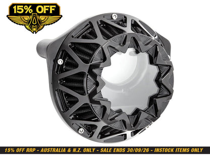 Crossfire Air Cleaner Kit - Black. Fits Touring 2017-2024 & Softail 2018-2024