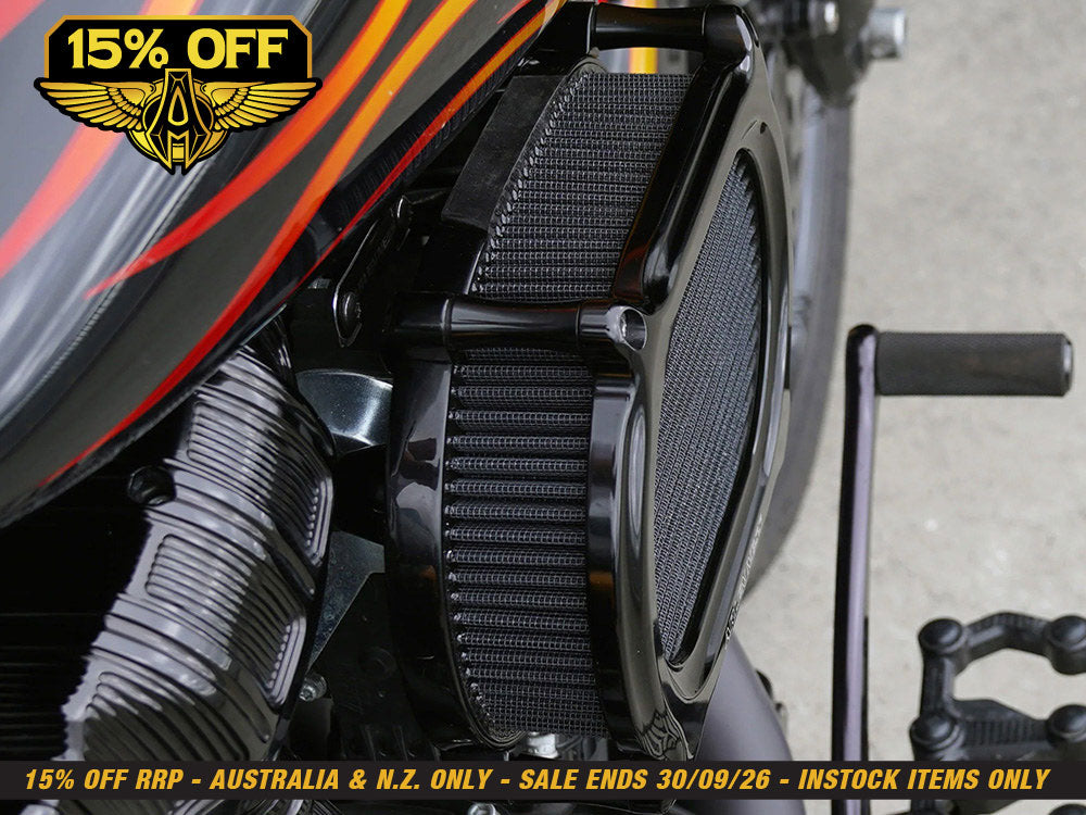 Stage 2 Oval Performance Air Cleaner Upgrade Kit - Black. Fits Touring 2017-2024 & Softail 2018-2024 with Ventilator/Oval Air Cleaner