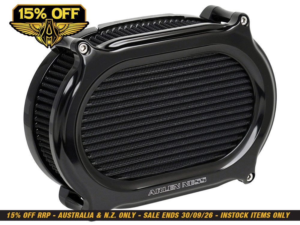 Stage 2 Oval Performance Air Cleaner Upgrade Kit - Black. Fits Touring 2017-2024 & Softail 2018-2024 with Ventilator/Oval Air Cleaner