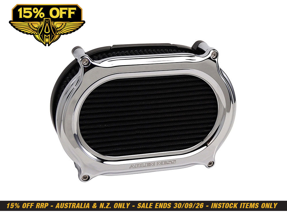 Stage 2 Oval Performance Air Cleaner Upgrade Kit - Chrome. Fits Touring 2017-2024 & Softail 2018-2024 with Ventilator/Oval Air Cleaner